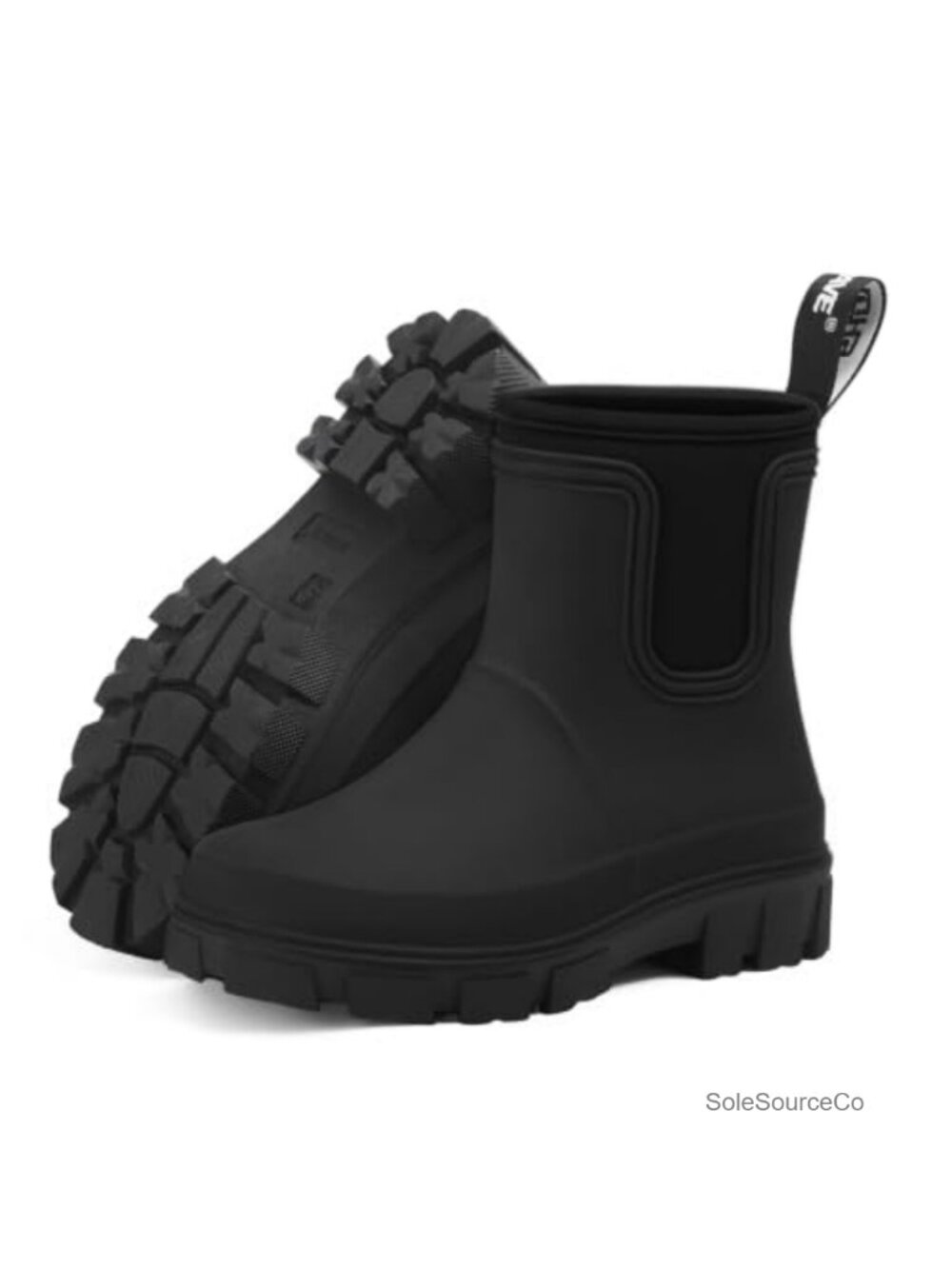 Waterproof Rubber Slip-On Rain Boots with Neoprene Lining